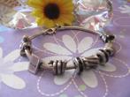 Tedora armband * 19 cm * met 8 bedels * zie 10 x foto *, Ophalen of Verzenden, Zo goed als nieuw, Met strass, Zilver