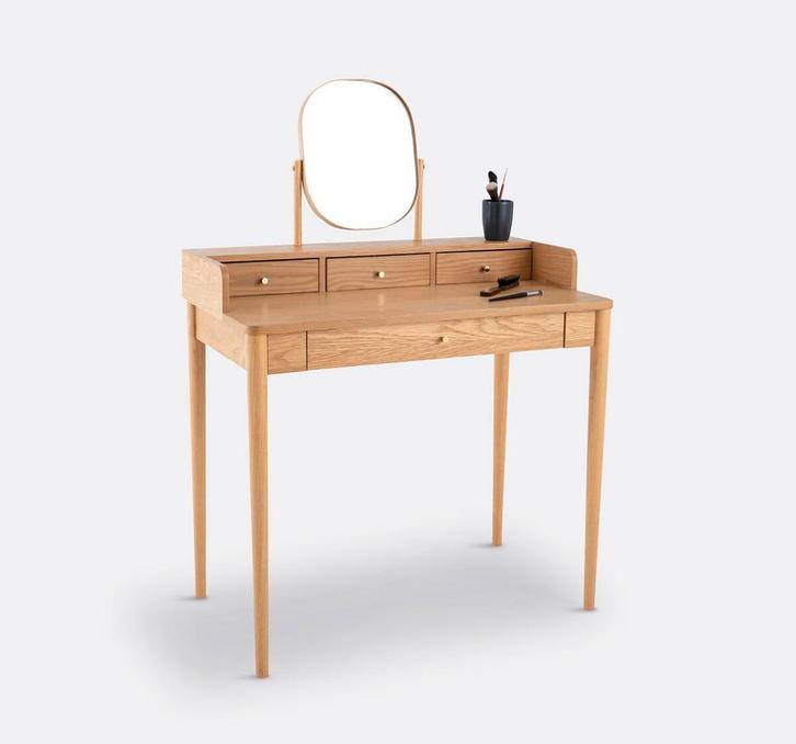 Kaptafel ‘Lussan’ eikenhout van La Redoute *als nieuw*, Huis en Inrichting, Tafels | Sidetables, Zo goed als nieuw, 25 tot 50 cm