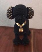 Zwart gouden honden beeldje, Ophalen of Verzenden, Nieuw, Dier