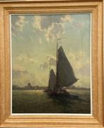 schilderij E Ydema skûtsjes op naar Grou, Ophalen of Verzenden