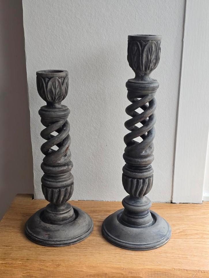 Prachtige Kandelaars Set - Gedraaid Design, Huis en Inrichting, Woonaccessoires | Kandelaars en Kaarsen, Zo goed als nieuw, Kandelaar