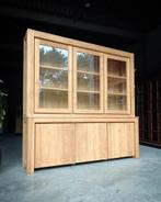 Grote | Brede schoolkast teakhout |#1960, Glas, 200 cm of meer, Met deur(en), Ophalen of Verzenden
