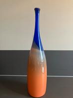 Floris Meydam Serica Vaas - Oranje & Blauw, Overige kleuren, Ophalen of Verzenden, Minder dan 50 cm, Glas