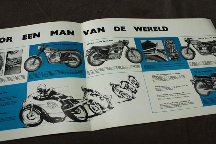 Triumph 1970 verkoop folder T100 T120 TR6 TR25W T150, Motoren, Handleidingen en Instructieboekjes, Triumph, Ophalen of Verzenden