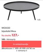 Woood Mesa xxl 100cm, Ophalen, Minder dan 45 cm, Rond, Zo goed als nieuw