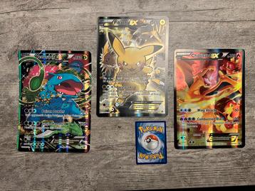 Pokémon Jumbo Kaarten Venusaur EX, Pikachu EX & Charizard EX beschikbaar voor biedingen