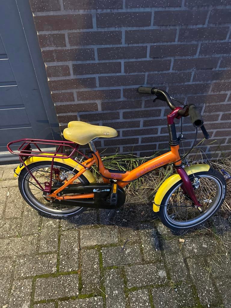 Leuke kinderfiets - 16 inch, Fietsen en Brommers, Ophalen, Gebruikt, 16 inch, Handrem