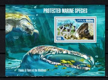 maldives 2014 pf blok zeeleven schildpadden vissen haaien beschikbaar voor biedingen