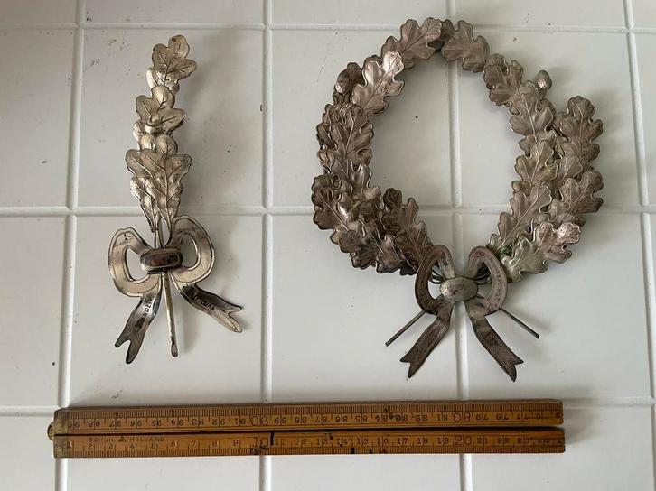 1948 Koninklijke Marine eikenkrans of lauerkrans atletiek, Verzamelen, Militaria | Algemeen, Marine, Lintje, Medaille of Wings