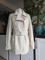 Warme wollen winterjas DEPT 80% WOL! crème wit L, Kleding | Dames, Jassen | Winter, Wit, Maat 42/44 (L), Ophalen of Verzenden