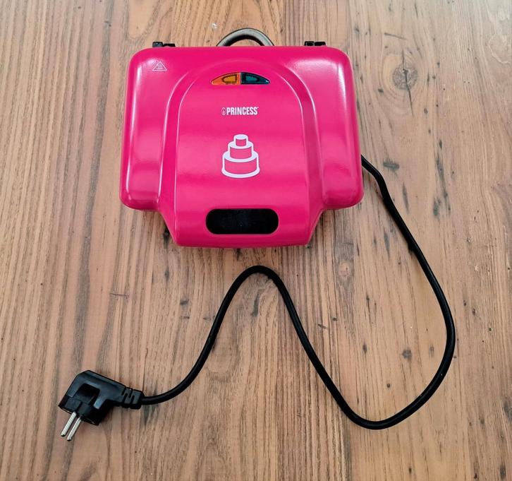Roze Princess Poffertjesmaker - Zo Goed Als Nieuw!, Witgoed en Apparatuur, Wafelijzers, Gebruikt, Uitneembare platen, Vaatmachinebestendige platen