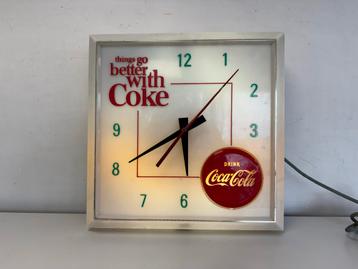 Vintage Coca-Cola Reclame Wandklok beschikbaar voor biedingen