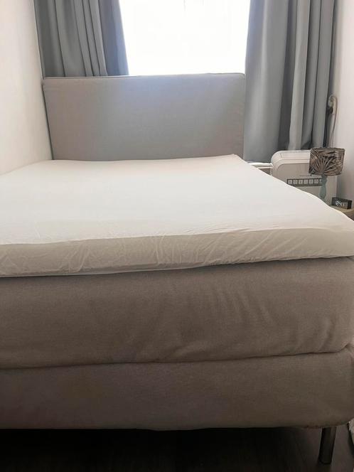 Twijfelaar te koop - 140 cm x 200 cm, Huis en Inrichting, Slaapkamer | Boxsprings, Gebruikt, 140 cm, 200 cm, Twijfelaar, Grijs