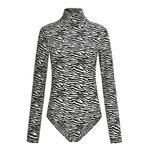 Zebra bodysuit jumpsuit zwart wit bodycon pakje romper S M L, Kleding | Dames, Body of Korset, Verzenden