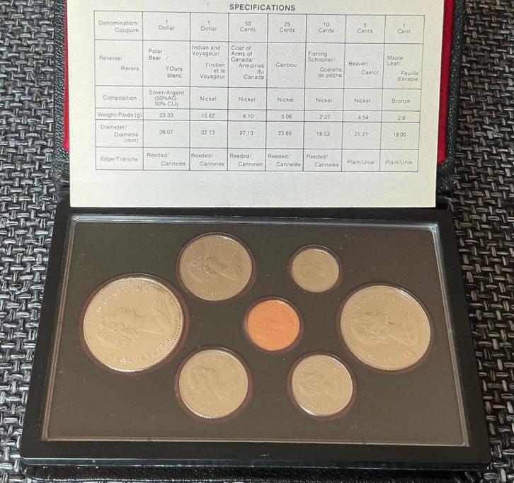 1980 Canada Jaarset dollarmunten + zilveren dollar, Postzegels en Munten, Munten | Amerika, Setje, Noord-Amerika, Zilver, Ophalen of Verzenden