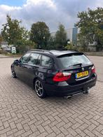 BMW 3-Serie 2.0 318 I Touring 2008 Zwart, Auto's, Achterwielaandrijving, Zwart, Leder, Stationwagon