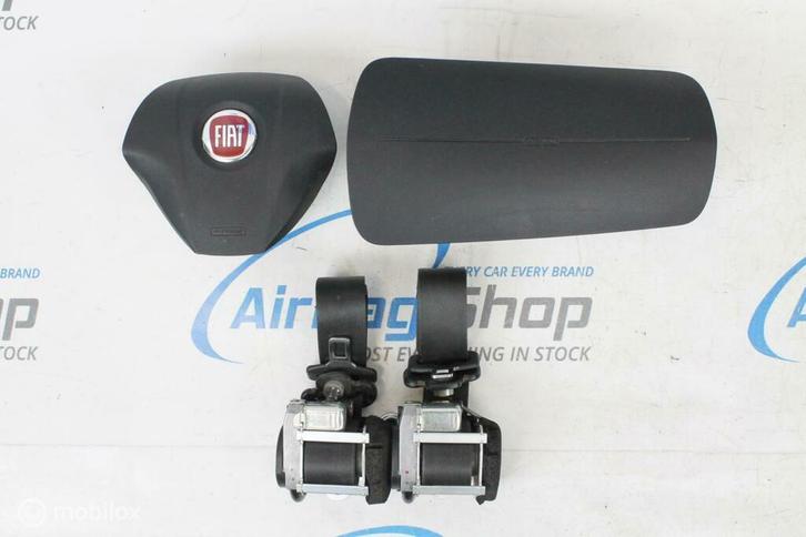 Airbag set - Paneel zwart Fiat Qubo (2008-2016), Auto-onderdelen, Dashboard en Schakelaars, Gebruikt, Ophalen of Verzenden