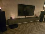 Z.g.a.n. Taupe/Brons TV-Meubel (2 Delen), Ophalen, Overige materialen, Zo goed als nieuw, 200 cm of meer