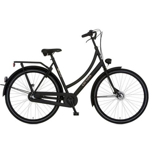 CORTINA U1 Dames Black Matt 49cm 2023, Fietsen en Brommers, Fietsen | Dames | Damesfietsen, Nieuw, Overige merken, 47 tot 50 cm