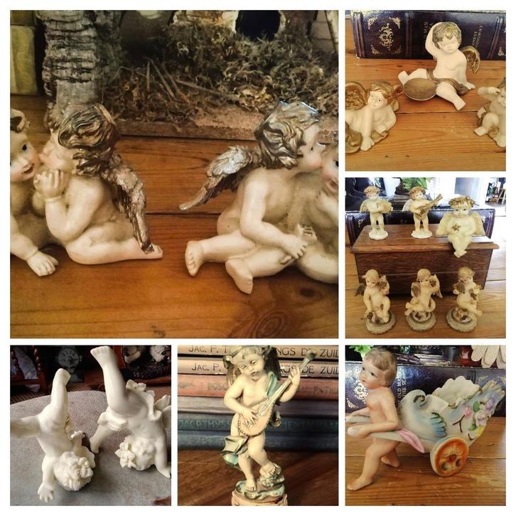Diversen engeltjes o.a. Bisquit bloembakje - townsend - etc, Antiek en Kunst, Curiosa en Brocante, Ophalen of Verzenden