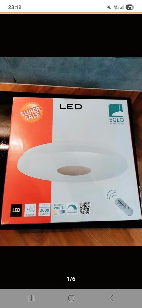 EGLO LED Plafondlamp - Nieuw in doos - Dimbaar e, Huis en Inrichting, Lampen | Plafondlampen, Nieuw, Kunststof, Metaal, Ophalen of Verzenden