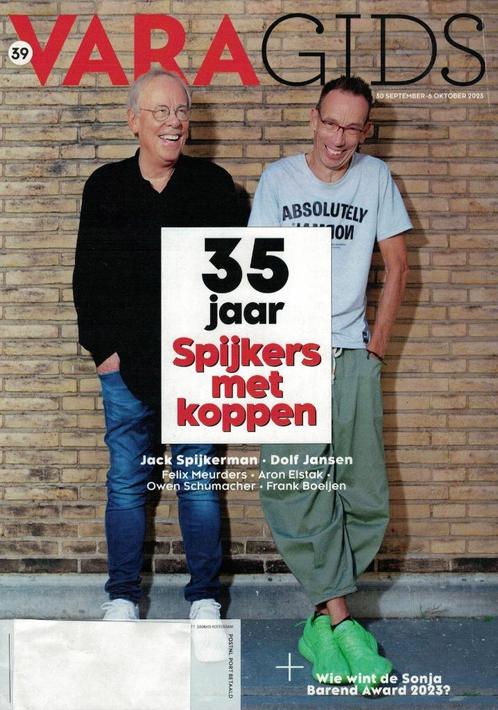 Jack Spijkerman & Dolf Jansen in "VARA Gids" - No. 39 (2023), Boeken, Tijdschriften en Kranten, Zo goed als nieuw, Ophalen of Verzenden