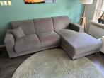 Grijs/antraciet 3 zits bank met Chaise Longue, Gebruikt, Driepersoons, 150 cm of meer, 200 tot 250 cm