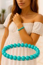 🔵Spirituele Edelsteen Armband Turkoois – Innerlijke Rust –, Ophalen of Verzenden, Nieuw, Blauw, Armband