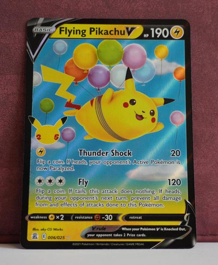 Flying Pikachu V 006-025 Celebrations Pokémon Kaart, Hobby en Vrije tijd, Verzamelkaartspellen | Pokémon, Nieuw, Losse kaart, Verzenden