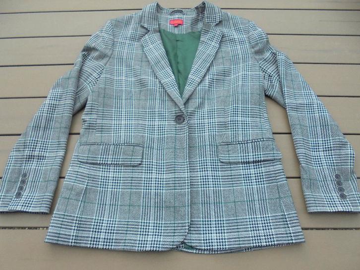 Grijs ruiten kostuum CLOUD9, Kleding | Dames, Jasjes, Kostuums en Pakken, Gedragen, Kostuum of Pak, Maat 38/40 (M), Grijs, Ophalen of Verzenden