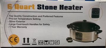 Hot stone. 6 quart stone heater. Als nieuw! beschikbaar voor biedingen
