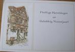 Anton Pieck - Prettige kerstdagen - Enkhuizen met de Waag, Verzenden, 1980 tot heden, Gelopen, Stad of Dorp