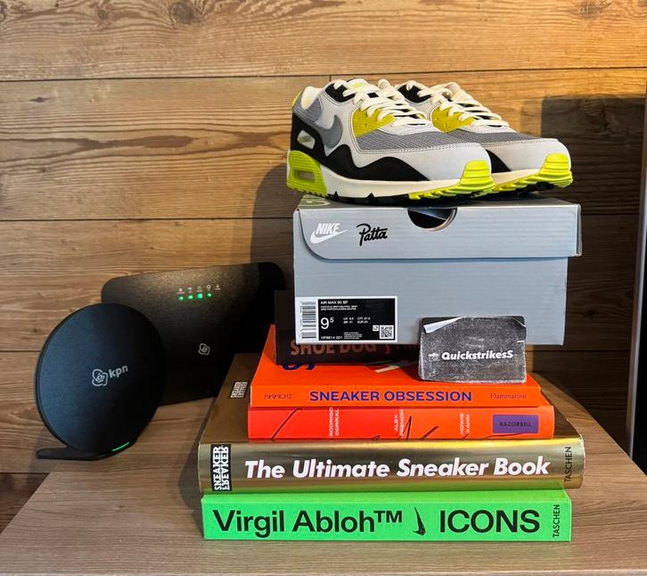 Patta Air Max 90 "Waves" Lemon eu 43, Kleding | Heren, Schoenen, Gedragen, Sneakers of Gympen, Overige kleuren, Ophalen of Verzenden