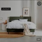 Wehkamp Bedframe groen, 180x200, exclusief lattenbodem, Huis en Inrichting, Slaapkamer | Bedden, Ophalen, Tweepersoons, Zo goed als nieuw