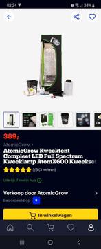 Atomic grow 60x60x120 kweektent compleet, Ophalen
