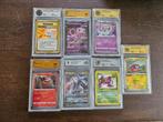 7 Pokemon slabs, Foil, Ophalen of Verzenden, Zo goed als nieuw, Meerdere kaarten