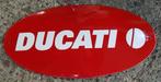 Ducati logo emaillen reclame decoratie bord garage showroom, Reclamebord, Emaille borden, Ophalen of Verzenden, Zo goed als nieuw