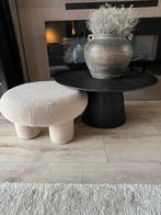 Salontafel met poef! Zgan!, Huis en Inrichting, Tafels | Salontafels, Rond, Zo goed als nieuw, Minder dan 50 cm, 50 tot 100 cm
