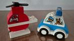 Lego / Duplo 10957. Brandweerhelikopter en politiewagen., Ophalen of Verzenden, Zo goed als nieuw, Complete set, Duplo