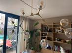 Hanglamp met 8 glazen kelken, Huis en Inrichting, Lampen | Hanglampen, Ophalen, Zo goed als nieuw, Glas, 50 tot 75 cm