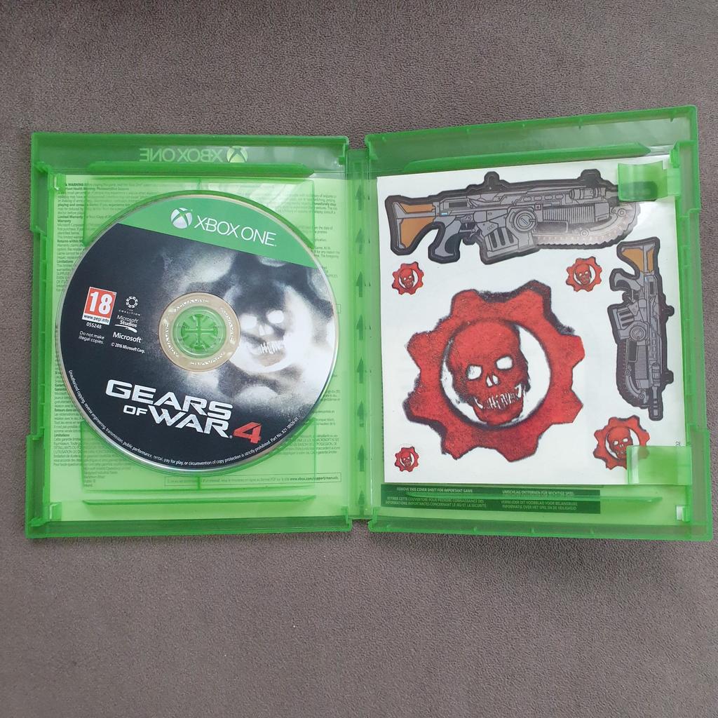 Gears of War 4 - Xbox One (Met stickers), Gebruikt, Vanaf 18 jaar, Shooter, 1 speler