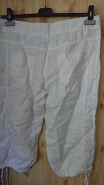 Witte zomerbroek linnen mix 42, Kleding | Dames, Verzenden, Wit, Maat 42/44 (L), Zo goed als nieuw