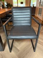 6 Antraciet Grijze Eetkamerstoelen (beschadigd), Ophalen, Gebruikt, Metaal, Grijs