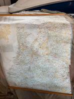 Oude Falk linnen land wegenkaart 125 x 95 cm, Ophalen, Zo goed als nieuw