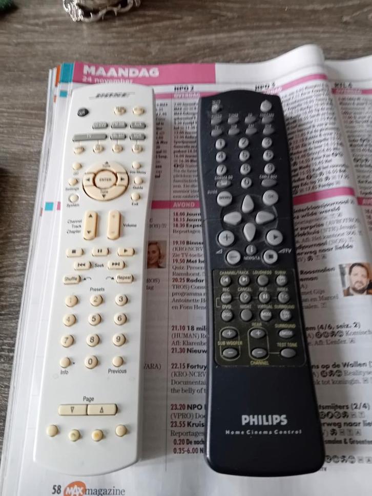Afstandsbedieningen: Bose & Philips, Audio, Tv en Foto, Afstandsbedieningen, Gebruikt, Origineel, Dvd, Game console, Mediaspeler