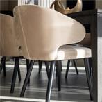 Richmond stoelen, khaki velvet, 4 stuks + extra onderstel, Huis en Inrichting, Stoelen, Overige kleuren, Ophalen of Verzenden