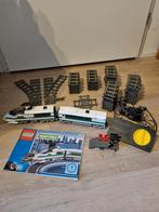 Lego trein 4511 met veel rails 9v, Ophalen of Verzenden, Gebruikt, Complete set, Lego