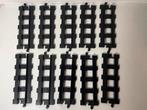 Duplo zwarte Trein Rails rechte stukken, Ophalen of Verzenden, Gebruikt, Duplo