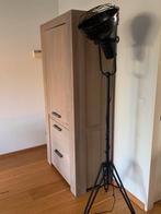 Vloerlamp zwart industrieel Loods 5 lamp, Huis en Inrichting, Lampen | Vloerlampen, Ophalen, Kunststof, Industrieel modern, Zo goed als nieuw