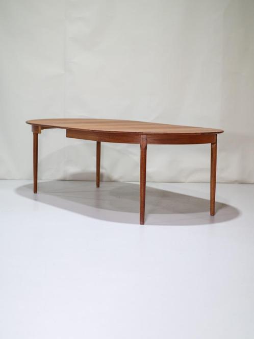 Uitschuifbare eettafel Deens teakhout vintage, Huis en Inrichting, Tafels | Eettafels, Zo goed als nieuw, 100 tot 150 cm, 200 cm of meer